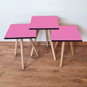 Hanah Home Set klub stocica 3Shp299, 3 komada, Šarena