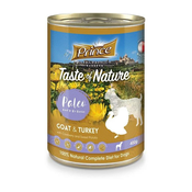 PRINCE Dog PREMIUM konzerva - KOZA, PURAN, BRUSNICA, SLADKI KROMPIR 400g