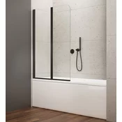 Zaslon za kad WILA 900 mm, črno/čisto steklo - Aqualine - 36 - 900 - 1400 - 6 - 14