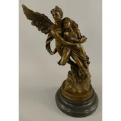 Casa Padrino Art Nouveau Bronze Decorative Figure Armor & Psyche Bronze/Black H. 31 cm