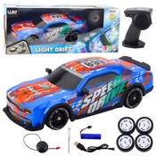 slomart Športni avto RC, svetleča karoserija, drift, modra