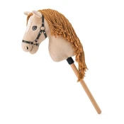 Hobby horse Gracia, bež kobila na palici, vrvasta griva