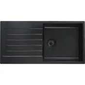 SOLIDO vgradno pomivalno korito CAQPP85BK-EB, 850 x 450 mm, črno
