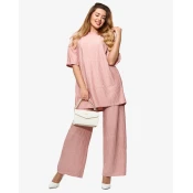 Resti Womens ribbed set in pink- Clothing