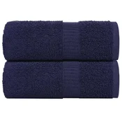 Vidaxl Brisače za umivanje FROGN 2 kosa temno modre 30x30 cm 360 g/m2