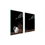 shumee STEKLENI ZAŠČITNI KROŽNIK ZA KUHINJO 65x52 COFFEE