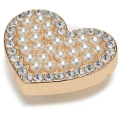 Crocs JIBBITZ PEARL CLUSTER HEART, vložki za obutev, bež 10013394