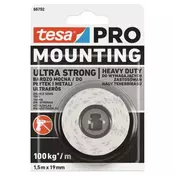 Tesa Montažni trak obojestransko lepljiva pena 66792, zelo debel, 1,5 m x 19 mm