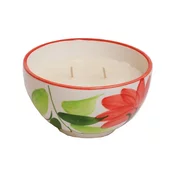 Roura 340308.085 Sveča Citronela v keramiki - Rože 75x135 mm 35h