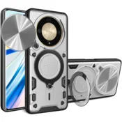 GS Oklepni ovitek za Honor Magic 6 Lite 5G, CamShield Slide, srebrn