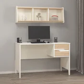 Hanah Home radni sto sa policom Ruby Desk + Shelf Set, Moonstone / orah