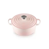 Casserole kozica SIGNATURE 20 cm, 2,4 l, SHELL PINK, lito železo, Le Creuset