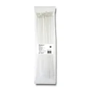 Kabelske vezice Qoltec | 7,2 * 400 mm | 50 kosov | Najlon 66 | UV | Bele