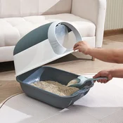 Toalet za macke Covered Cat Box Sivi 50x35x36 cm