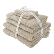 Bež frotirni bombažni komplet brisač 6 ks Anti-Bacterial – Catherine Lansfield