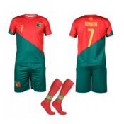 ShopJK DJECJI NOGOMETNI DRES S DOKOLJENICAMA RONALDO PORTUGAL - KOMPLET Rozmery: 164