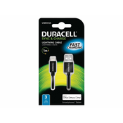 Duracell Kabel USB Lightning 1m (črn)