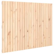 Vidaxl Stensko posteljno vzglavje 146,5x3x110 cm trdna borovina
