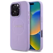 slomart Etui Guess Saffiano MagSafe za iPhone 16 Pro - vijolično