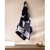 Madame Coco Peškir za lice Dalmatien, 50x85cm, Crni