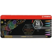 STABILO Pen 68 metallic metalna kutija 8db-os mješovit boja marker pribor