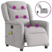 Vidaxl vidaXL Električni masažni stol z nagibom, siv, blago