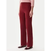 Vero Moda Pletene hlače Gold Art 10332174 Bordo rdeča Loose Fit