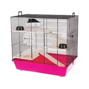 Kletka za glodavce REX III +WOOD 58 x 38 x 55 cm ROZA