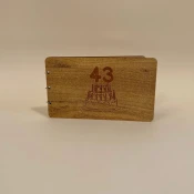 Drvena cestitka 43. rodendan, 19x16cm