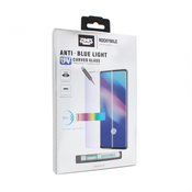 Zaščitno steklo ukrivljeno za Samsung Galaxy Note 10 Rockymile, UV Anti Blue Full Glue z lučko, prozorna