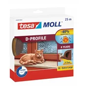 Tesa Samolepilno gumijasto tesnilo za okna in vrata, rjavo, D 9 mm x 25 m