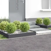 vidaXL Robovi trave 4 kos 100 x 60 x 20 cm Jeklo Antracit