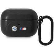 BMW AirPods Pro cover Black Leather Curved Line (BMAP22PVTK)