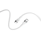 Forever Prilagodljiv podatkovni kabel USB-C/USB-C 2m 60W Bela