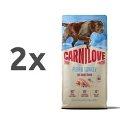 Carnilove Dog True Fresh Adult, briketi - riba in puran 2 x 12 kg