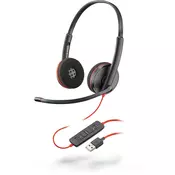 PLANTRONICS slušalice BLACKWIRE C3220 USB (Crne)