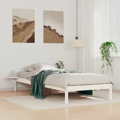 Krevetna konstrukcija s bocnim stolovima Bijelo 80 x 210 cm
