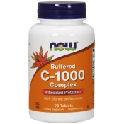 NOW Foods Puferiran vitamin C-1000 Complex z 250 mg bioflavonoidi, PH nevtralnim vitaminom C, 90 tablet