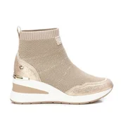Xti za ženske. 14240502-BEIGE gležnjarji 142405 rjavi -Višina pete: 5 cm (37), Rjava, Tkanina, 3 do 5 cm, Priložnostno