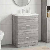 vidaXL vidaXL Kopalniški kabinet pod umivalnikom Siva Sonoma, (5000246349)