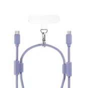 EPICO Kabel za punjenje telefona, USB-C na USB-C, 60 W, ljubičasti