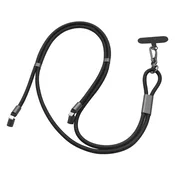 Type-C kabl NET 65W u obliku trake za nošenje – 1/6 m/ najlon/ PD/ crni