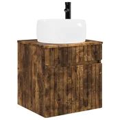 vidaXL Visoka umivalnik s police Dimljen hrast 49 x 44,5 x 66 cm