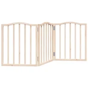 Vidaxl Vrata za pse zložljiva 3 paneli 150 cm topolovina