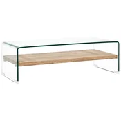 Vidaxl Klubska mizica prozorna 98x45x31 cm kaljeno steklo