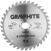 GRAPHITE Žagin list, Widia, 235 x 30 mm, 36 zob