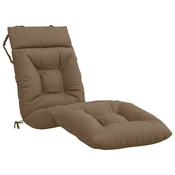Vidaxl Blazina za ležalnik VIANEN 100% poliester Taupe 200 x 50 x 8 cm