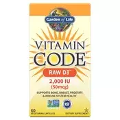 Vitaminska koda Raw D3 2000 IE – 60 kapsul
