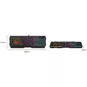 A4Tech A4-B135N Bloody Gaming tastatura, RGB, USB, Crna