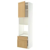 METOD/MAXIMERA Visoka omara za vgrad gspd aparate, bela/Forsbacka hrast, 60x60x240 cm